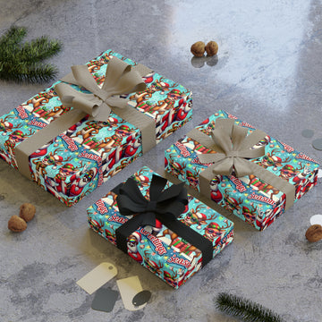 Season's Greetings Gift Wrapping Paper Rolls, 1pc