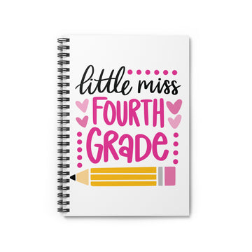 Little Miss Fourth Grade- Spiral Notebook - Ruled Line