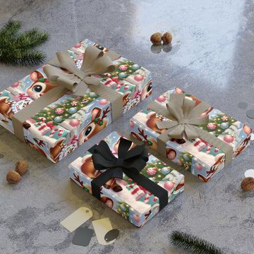 My First Christmas Greetings Gift Wrapping Paper Rolls, 1pc
