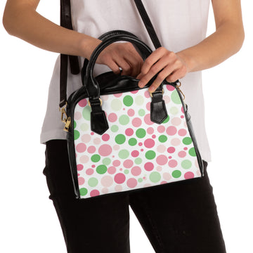 Shoulder Handbag (Polka Dots)