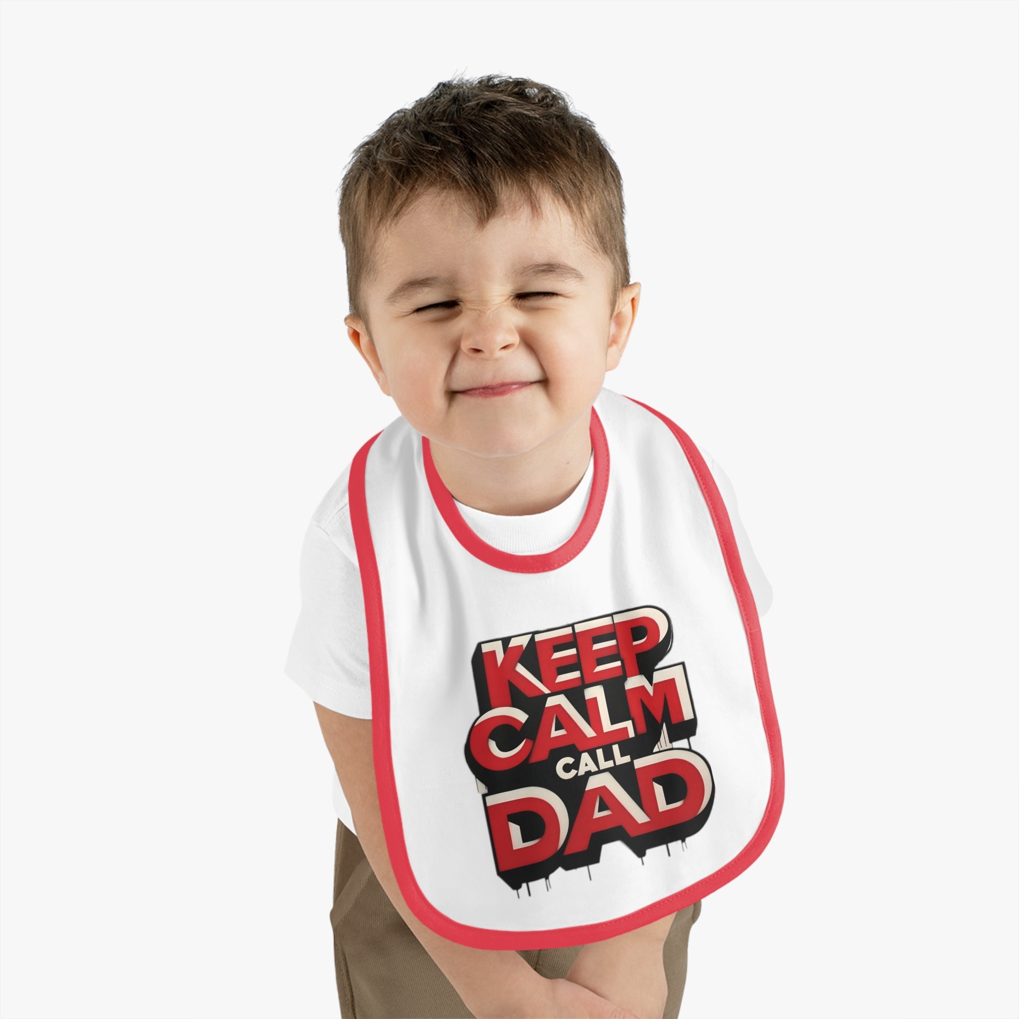 Keep Calm, Call Dad Trim Jersey Bib