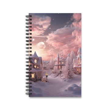 Cool Spiral Journey Notebook (Pink Winterland)