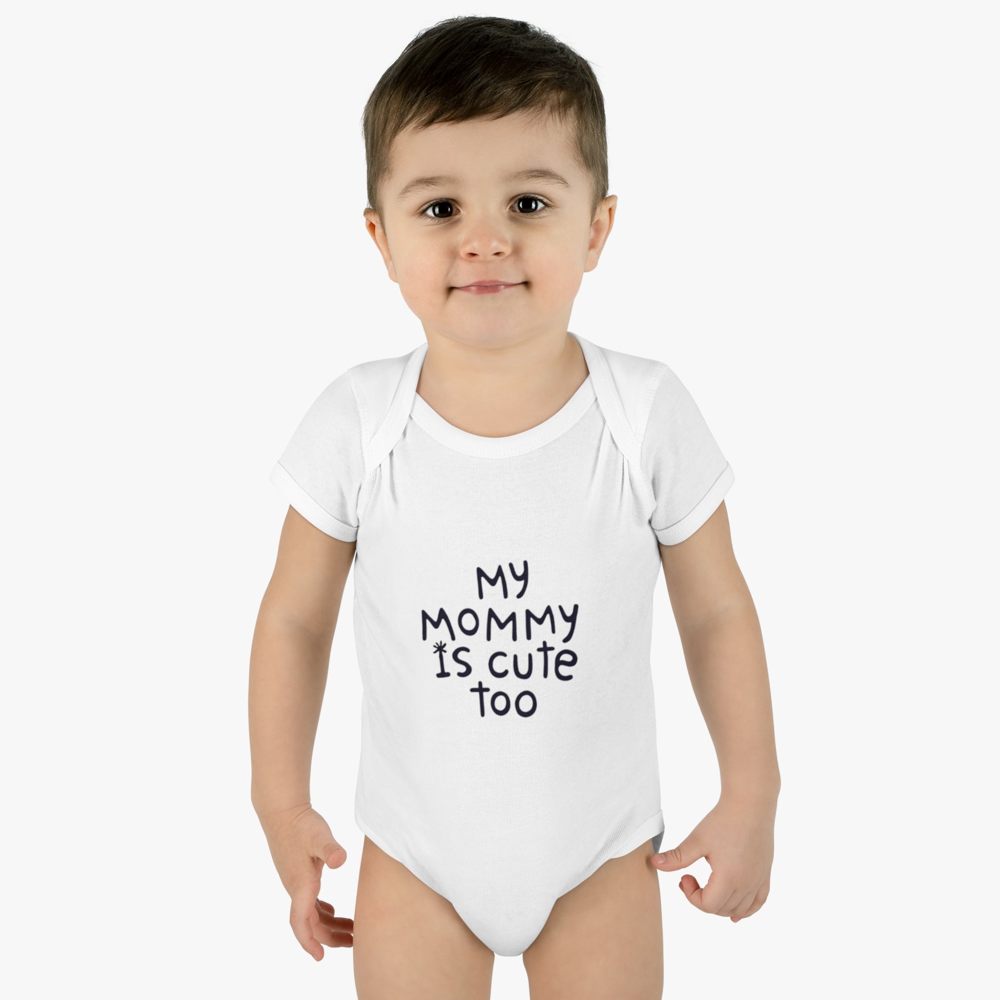 My Mommy Is Cute Too Infant Baby Rib Bodysuit