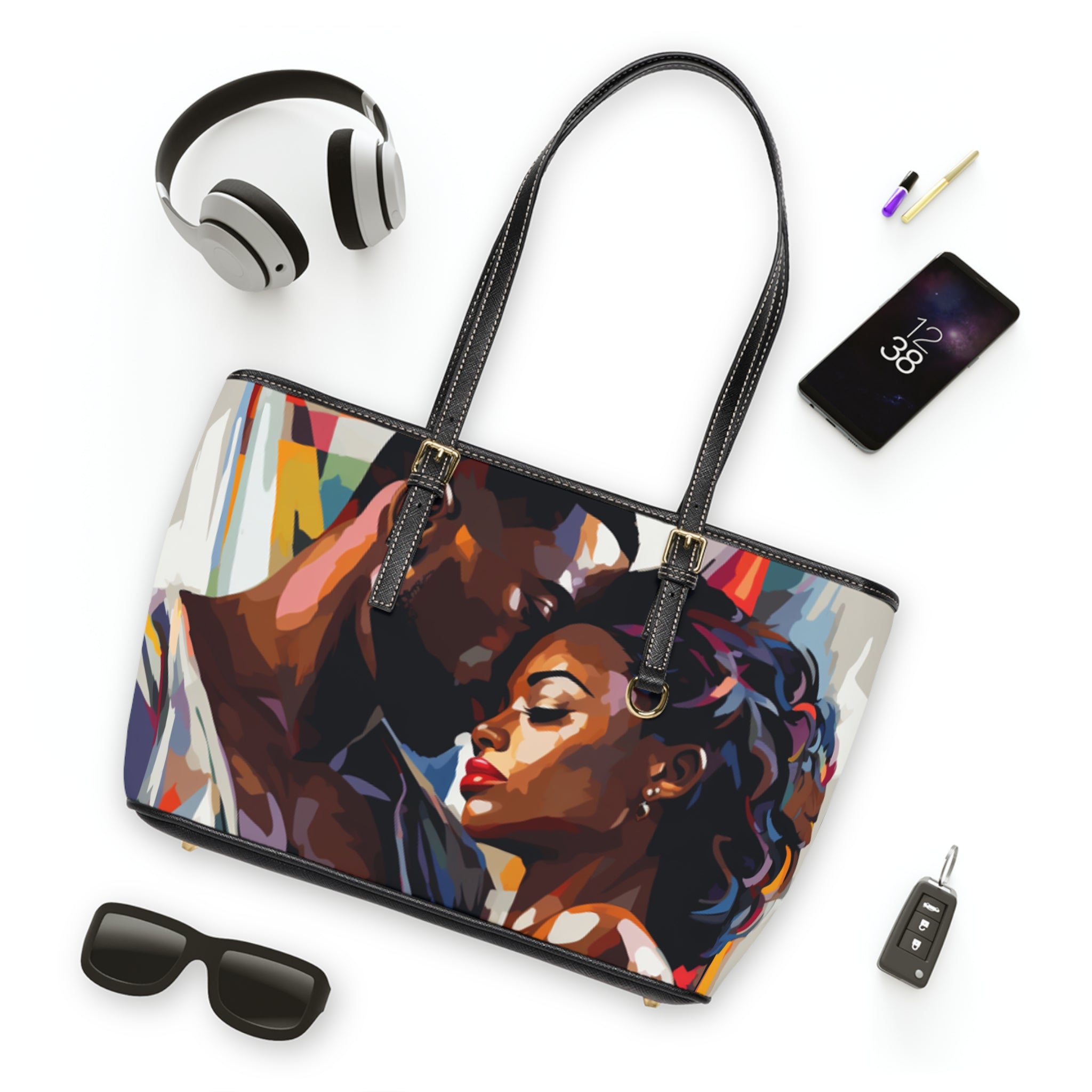 PU Leather Shoulder Bag (Goals)