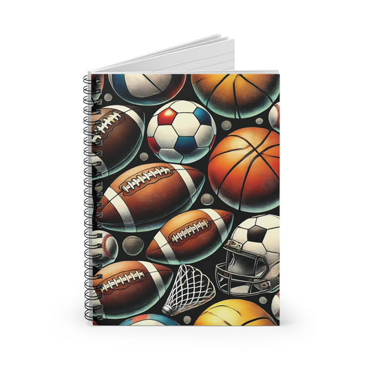 I Love Sports Spiral Notebook - Ruled Line
