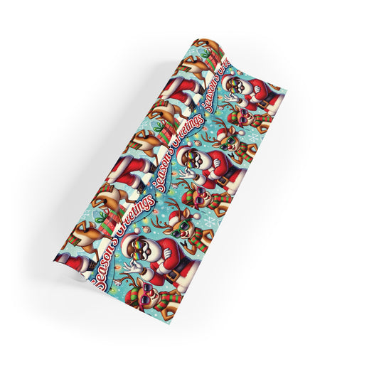 "Season's Greetings" Gift Wrapping Paper Rolls, 1pc