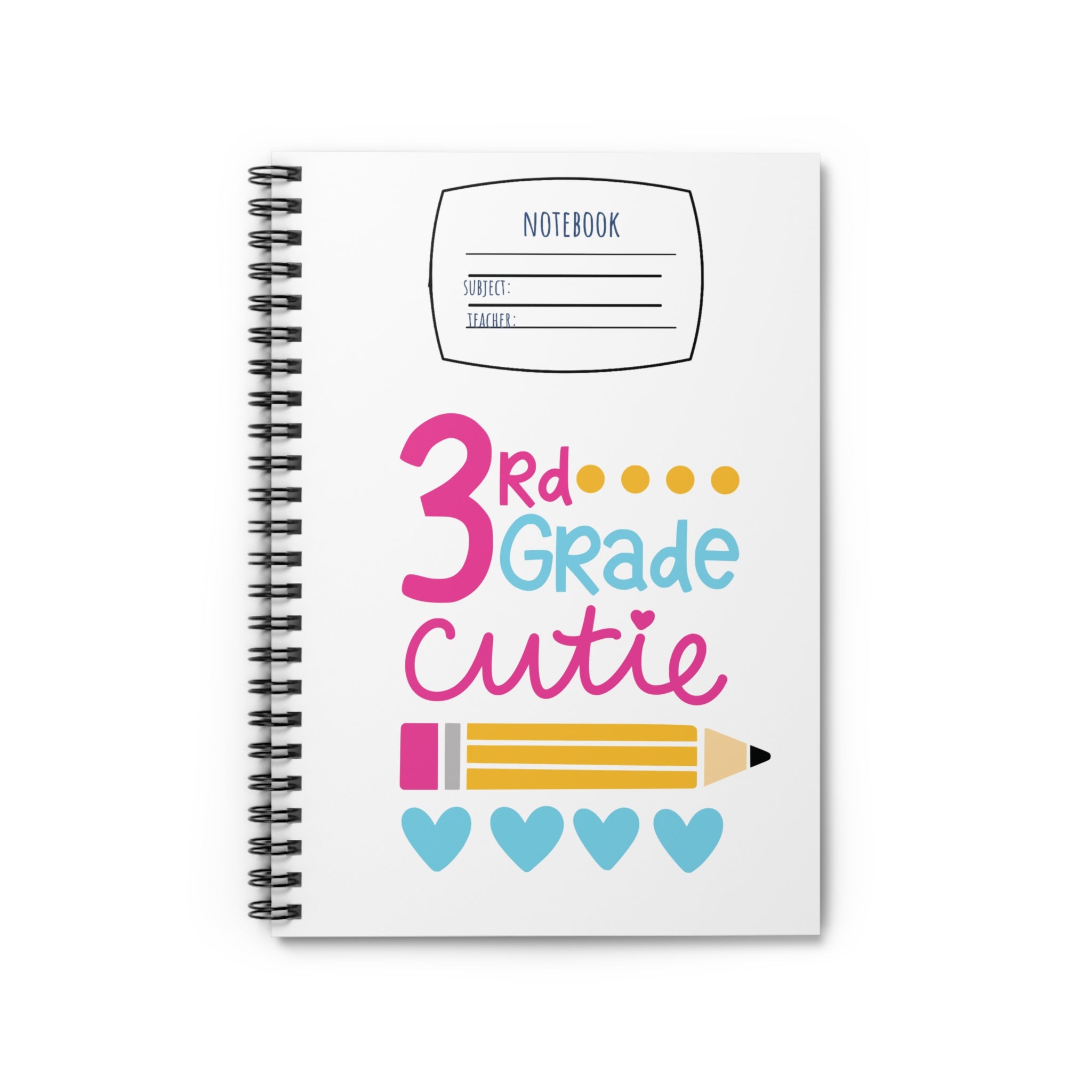 Third Grade Cutie Spiral Notebook - Ruled Line