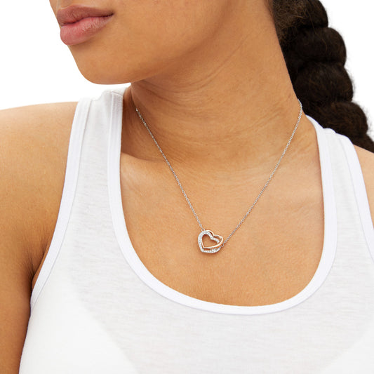 My Favorite Girl Twin Hearts Necklace