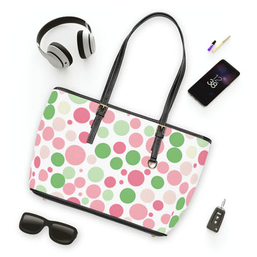 PU Leather Shoulder Bag (Polka Dots)