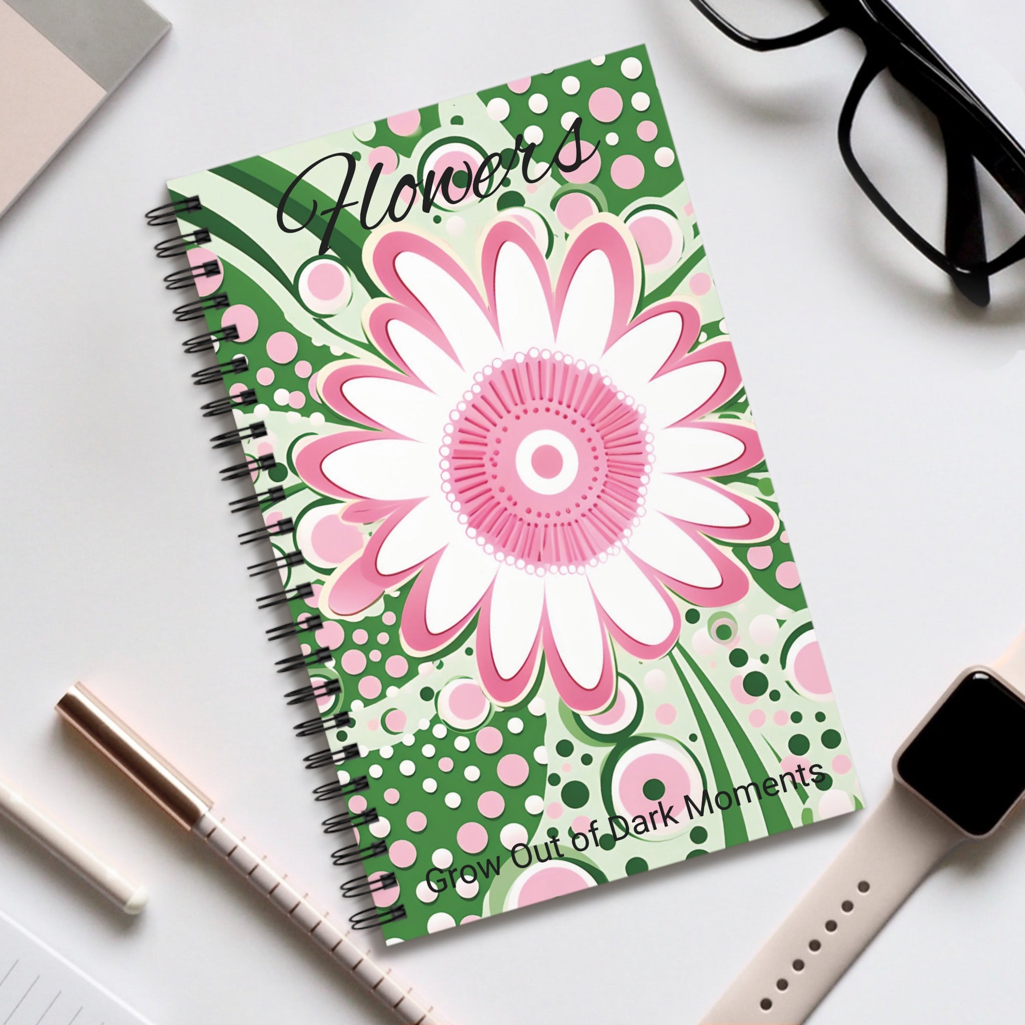 Cool Spiral Journey Notebook (Flower)