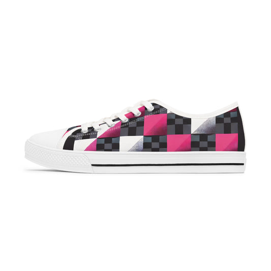 Checkered Charm Women's Low Top Sneakers
