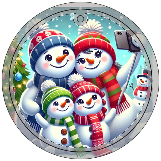 "Time for a Selfie" Crystal Glass Ornament
