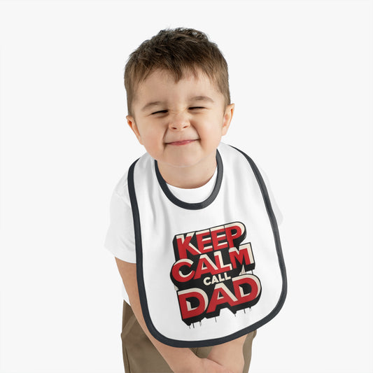 Keep Calm, Call Dad Trim Jersey Bib