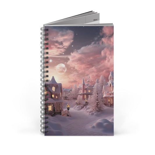 Cool Spiral Journey Notebook (Pink Winterland)