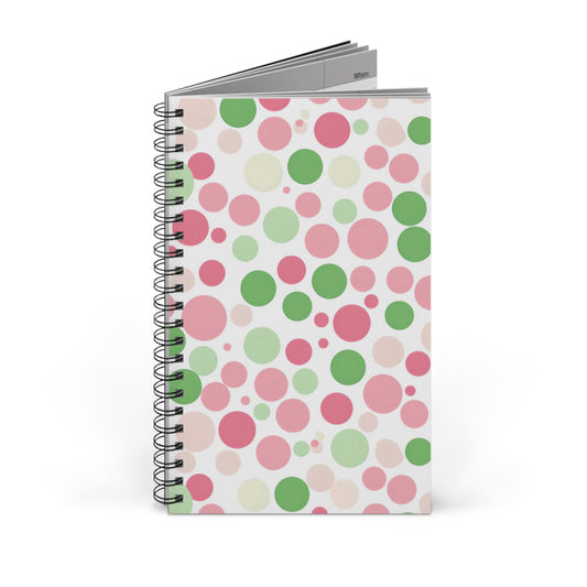 Cool Spiral Journey Notebook (Polka Dots)