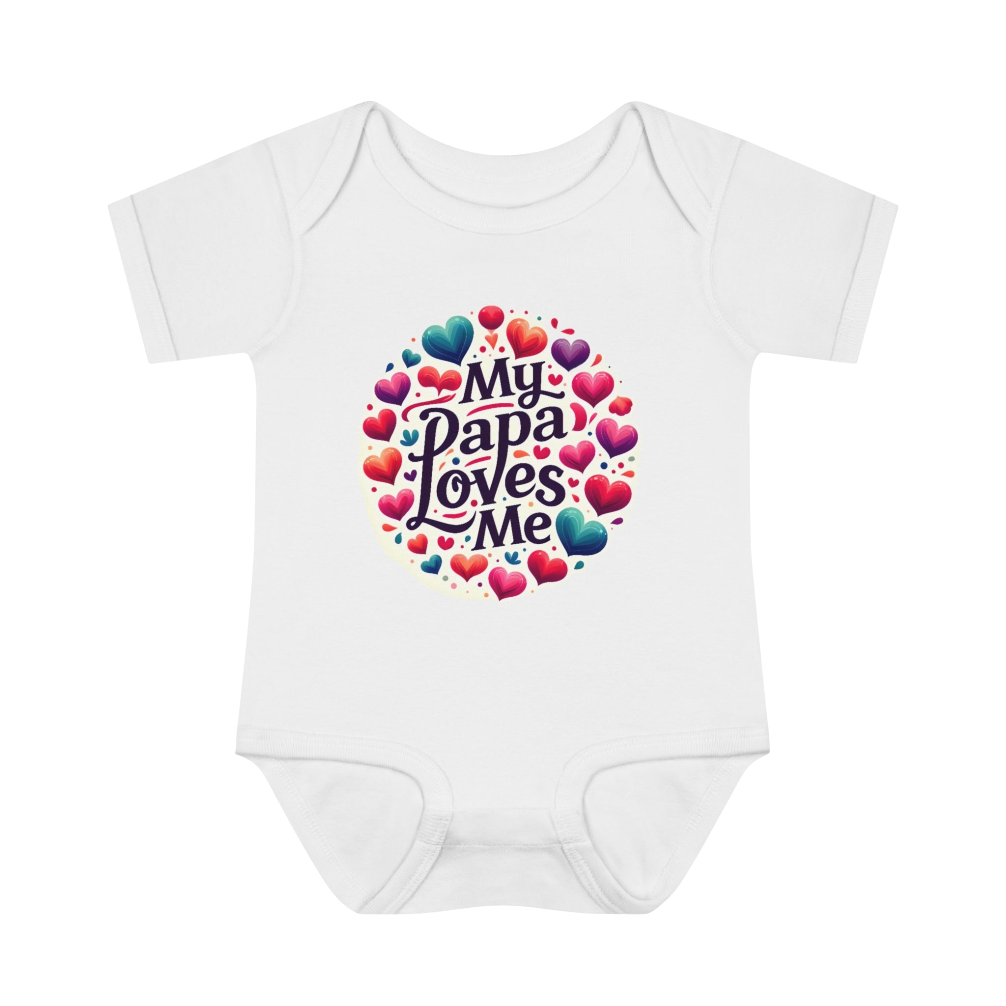 My Papa Loves Me Infant Baby Rib Bodysuit