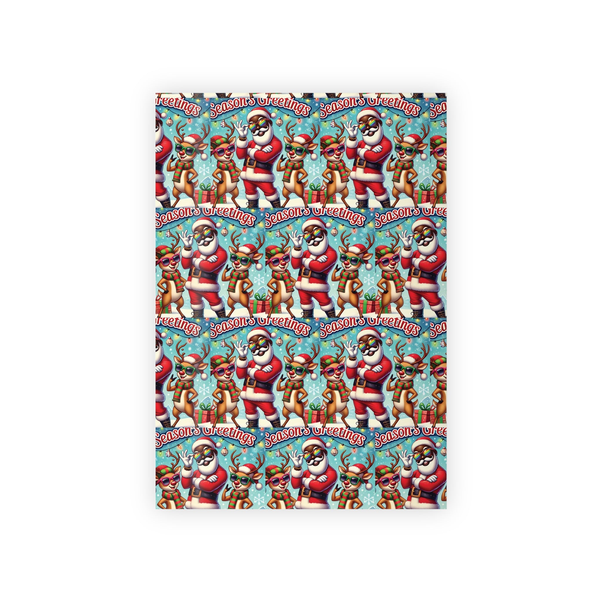"Season's Greetings" Gift Wrapping Paper Rolls, 1pc