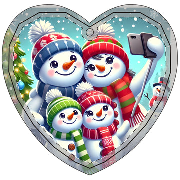 "Time for a Selfie" Crystal Glass Ornament