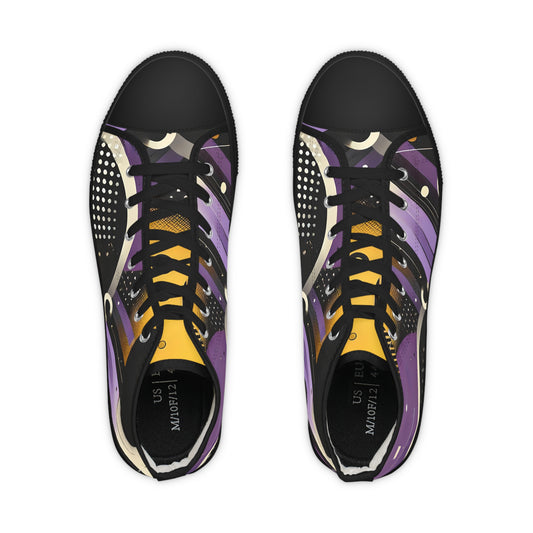 Royal Radiance Men's High Top Sneakers