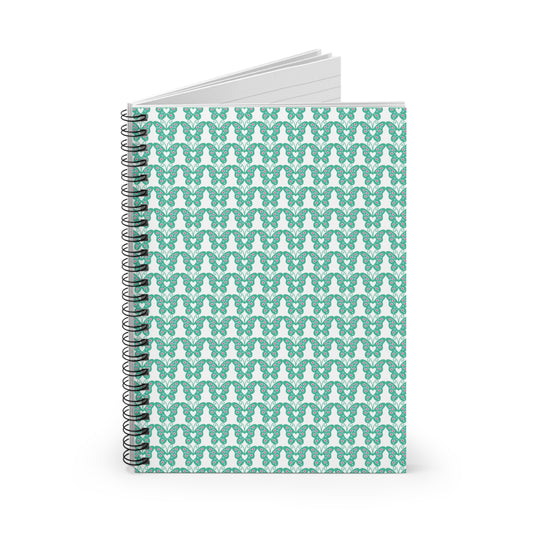 Butterfly Spiral Notebook - Ruled Line