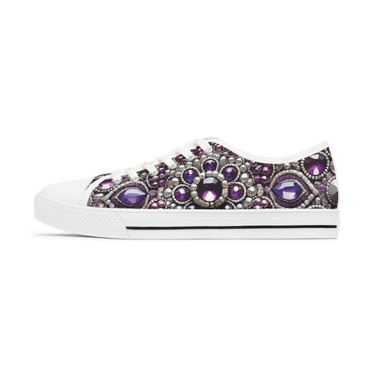 Purple Dazzle Women Low Top Sneakers