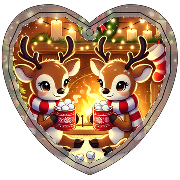 Cozy Christmas Crystal Glass Ornament