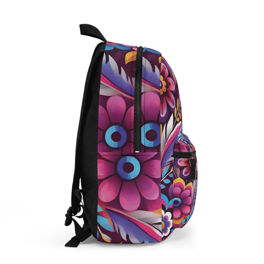Pink & Blue Floral Backpack