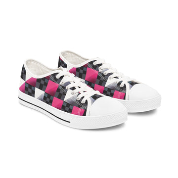 Checkered Charm Women's Low Top Sneakers