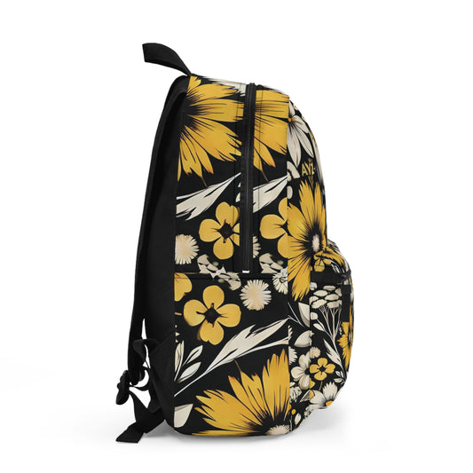 Yellow Floral Backpack