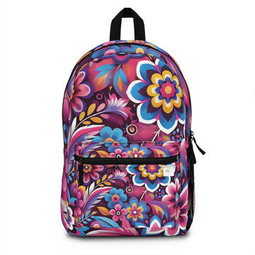 Pink & Blue Floral Backpack