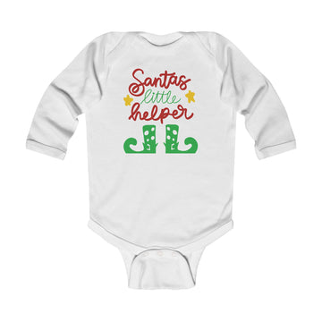 Santa's Little Helper's Long Sleeve Bodysuit