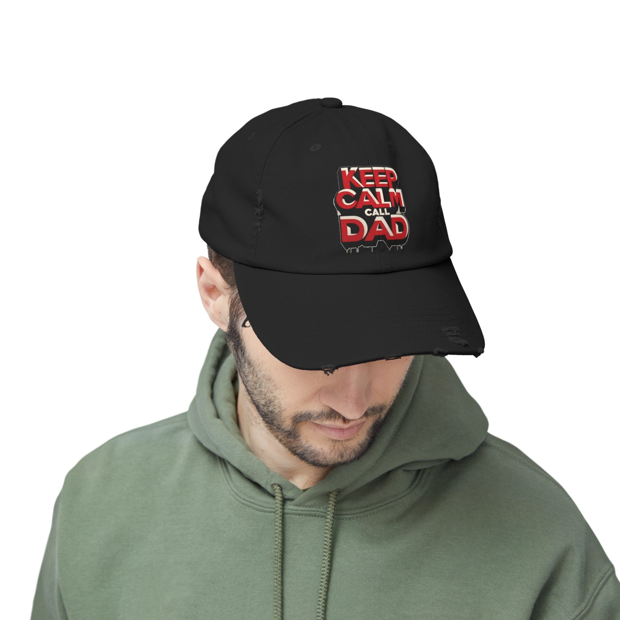 Keep Calm, Call Dad Distressed Cap (Unisex)
