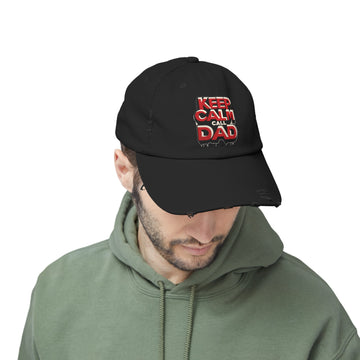 Keep Calm, Call Dad Distressed Cap (Unisex)