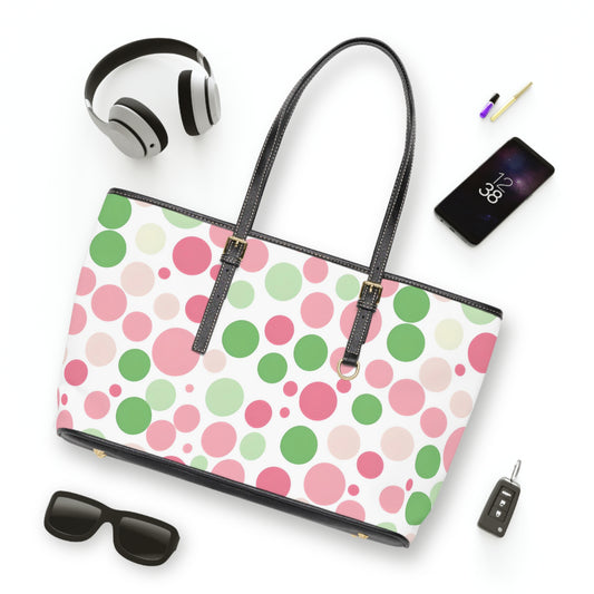 PU Leather Shoulder Bag (Polka Dots)