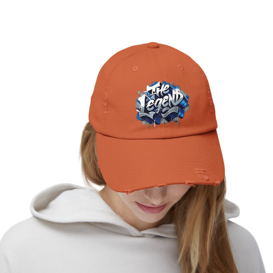 The Legend Unisex (Adult) Distressed Cap