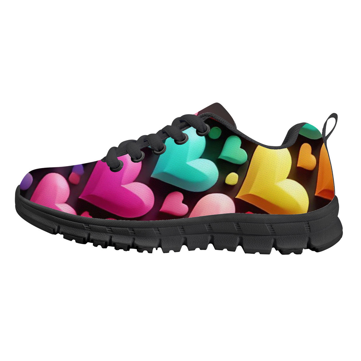 Hearts Kid Sneakers - Black