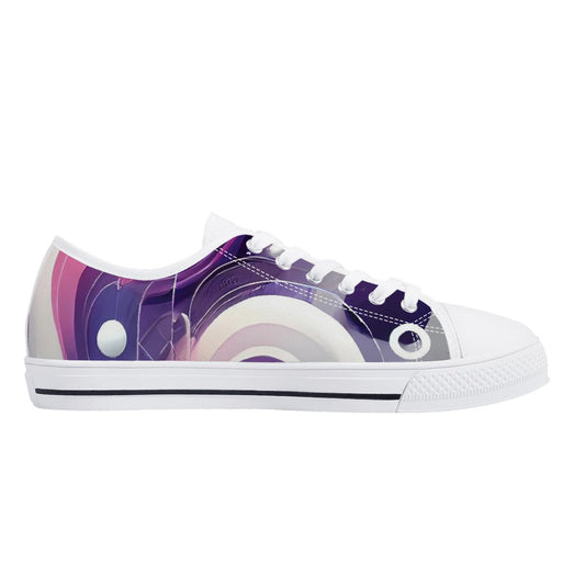 Purple & Pink Low-Top Canvas Shoes